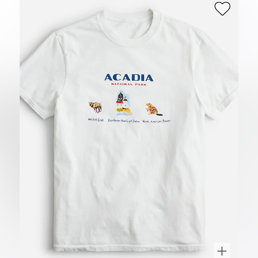 I Crew x National Parks Foundation Sz M Acadia National Park T-shirt